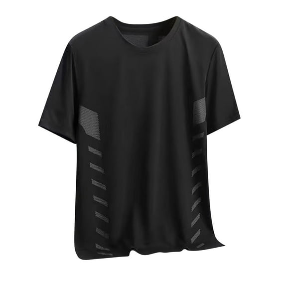 Lovzfmll Men's Summer Mesh Short Sleeve Tee, Ultra Breathable Athletic Crewneck, Lightweight Sport Casual Top