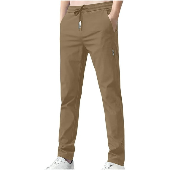 Lovzfmll Men's Sweatpants, Athletic Golf Pants with Drawstring Waist & Pockets, Relaxed Full Length Comfort Casual Trousers