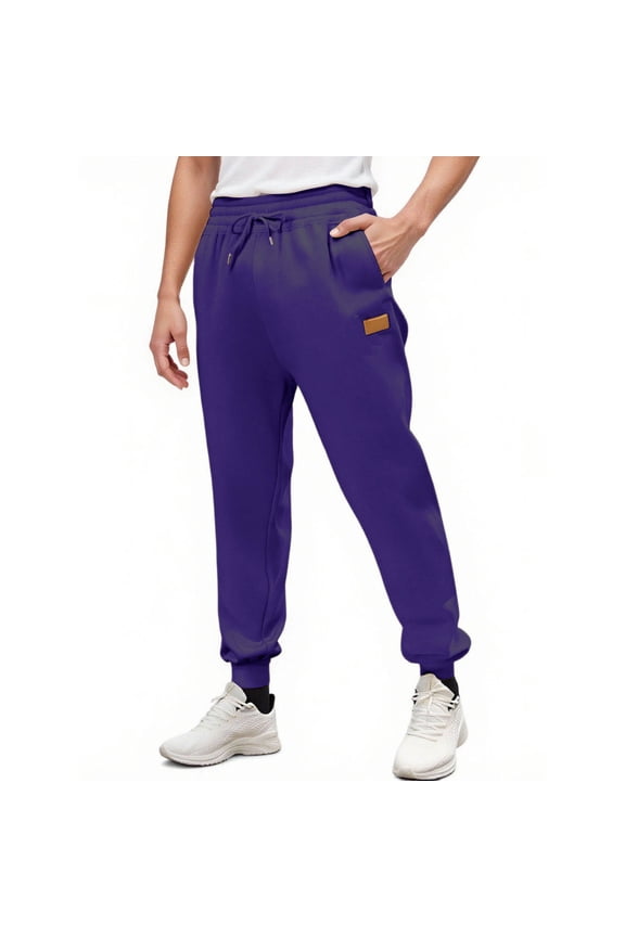 Men's Sweatpants, Athletic Joggers for Men, Golf Pants Active Fit Trousers, Comfortable Solid Color Casual Sweatpants