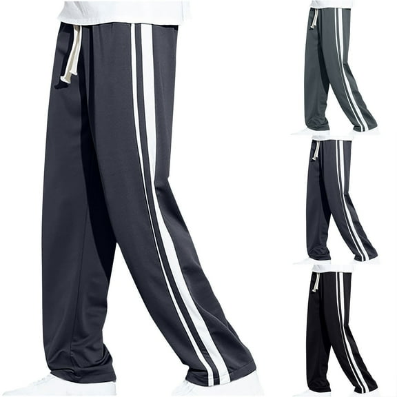 Lovzfmll Men's Sweatpants, Athletic Outdoor Trousers Lightweight Breathable, Straight-Leg Full Length Casual Pants, Comfort Fall Clothes