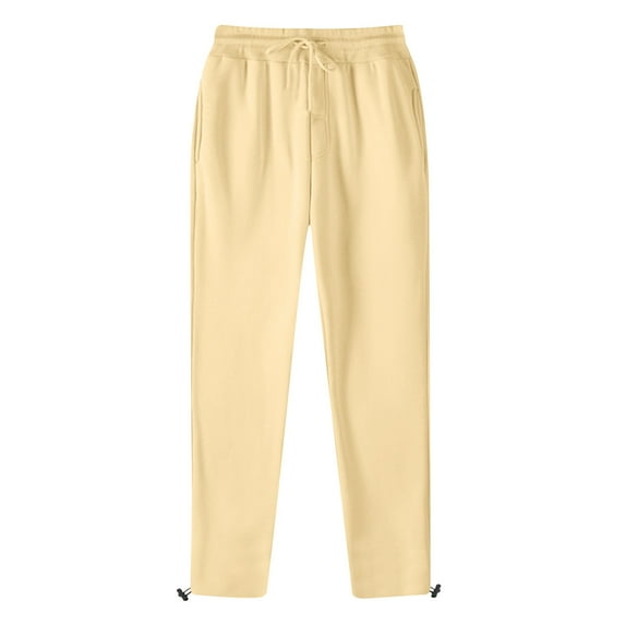 Lovzfmll Men's Sweatpants, Athletic Trousers with Drawstring Waist & Sport Pockets, Straight-Leg Full Length Casual Solid Color Fall Clothes Active Fit