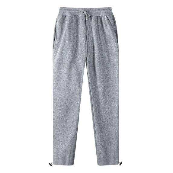 Lovzfmll Men's Sweatpants, Athletic Trousers with Drawstring Waist & Sport Pockets, Straight-Leg Full Length Casual Solid Color Fall Clothes Active Fit