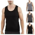 thumbnail image 1 of Lovzfmll Men's Thermal Undershirt with Solid Color Crew Neck, Sleeveless with Thickened Fleece Lining and High Elasticity for Warmth, 1 of 8