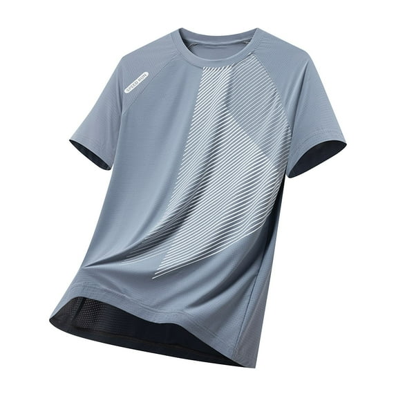Lovzfmll Men's Ultra Light Summer Mesh Tee, Quick-Dry Sport Casual Crewneck, Breathable Loose Fit Active Top