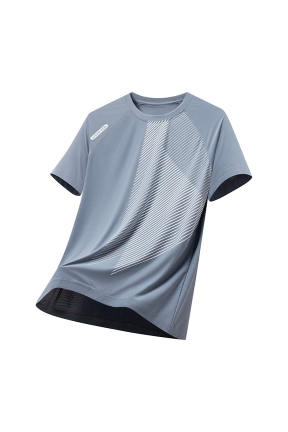 Men's Ultra Light Summer Mesh Tee, Quick-Dry Sport Casual Crewneck, Breathable Loose Fit Active Top