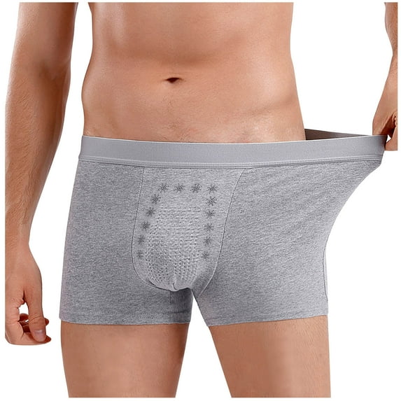 Lovzfmll Men's Underwear Boxer Briefs, Solid Color Cotton Underwear, Comfortable Breathable Everyday Boxer Shorts with Soft Waistband