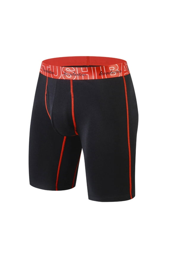 Men's Underwear Boxers Cotton Breathable Compression Workout Shorts, Comfort Soft Athletic Boxer Briefs for Running Sports