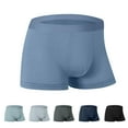 thumbnail image 1 of Lovzfmll Men's Underwear Elastic Waist Boxer Briefs, Solid Color Comfort Shorts, Comfort Breathable Everyday Underwear, 1 of 9