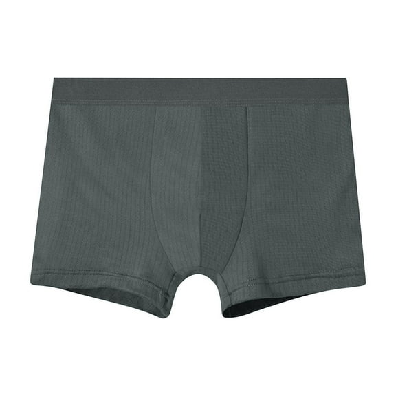 Lovzfmll Men's Underwear Elastic Waist Boxer Briefs, Solid Color Comfort Shorts, Comfort Breathable Everyday Underwear