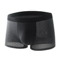 thumbnail image 1 of Lovzfmll Men's Underwear, Ice Silk Boxer Briefs, Breathable Mesh Boxer Shorts, Lightweight Comfort Quick-Dry Underwear, Casual Everyday Wear, 1 of 5