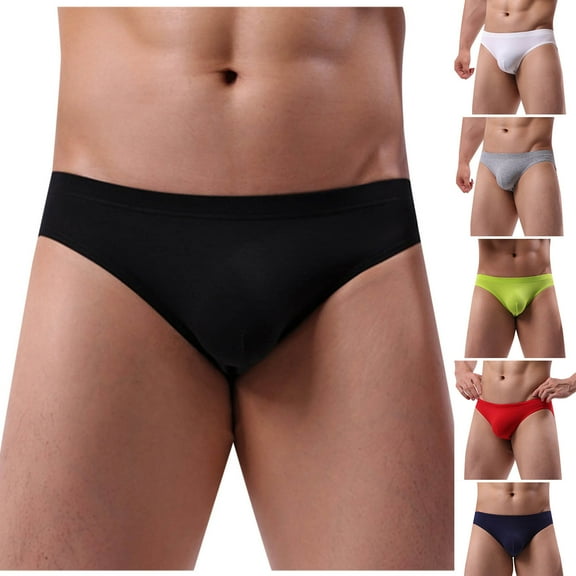 Lovzfmll Men's Underwear Low Rise Cotton Briefs, D Pouch Support Underwear, Comfort Breathable Panties with Elastic Waistband