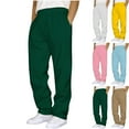 thumbnail image 1 of Lovzfmll Men's Work Pants, Athletic Casual Trousers with Drawstring Waist & Pockets, Straight-Leg Full Length Sweatpants, Utility Active Fit Fall Clothes, 1 of 5