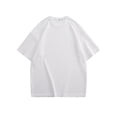 thumbnail image 1 of Lovzfmll Mens Shirts, Plus Side Men Short Sleeve Summer Crew Neck Causal Solid Color Blouse New Loose Sport Ripped T-shirt Adult Comfortable and Lightweight Cotton T-Shirt Light White 4XL, 1 of 3