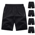 thumbnail image 1 of Lovzfmll Multi-Pocket Elastic Waist Outdoor Loose Casual Shorts with Zipper for Men, Bermuda Shorts Red, 2XL, 1 of 9