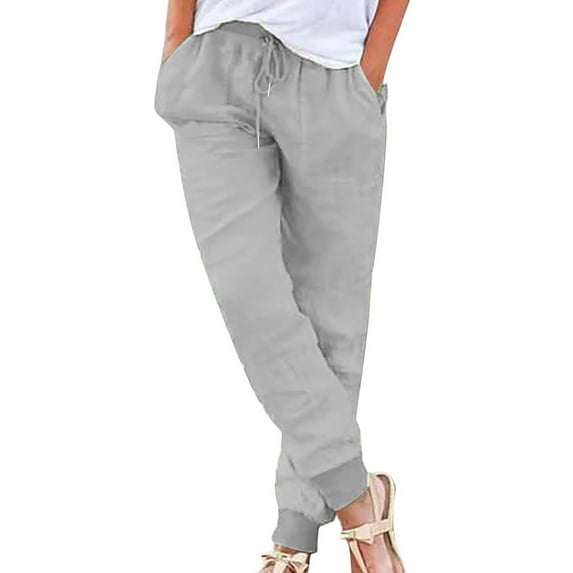Lovzfmll Oversized Pants for Women Women's Cargo Capri Pants Lightweight Quick Dry Hiking Pants Summer Travel Casual Capris Gray 2XL