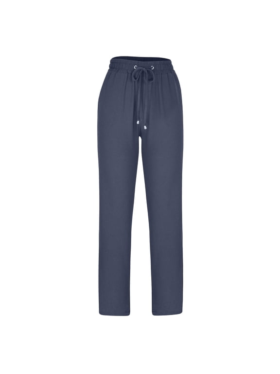 Oversized Pants for Women Women's Cargo Capri Pants Lightweight Quick Dry Hiking Pants Summer Travel Casual Capris Navy 2XL