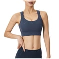 thumbnail image 1 of Lovzfmll Oversized Bras for Women! Womens Sports Bras, Yoga Comfort Seamless Stretchy Sports Bra for Women 1 Pack Blue 5XL, 1 of 5