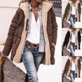 thumbnail image 1 of Lovzfmll Puffer Jacket for Women, 2-Sides Wear Short Hooded Coat, Solid Color Reversible Quilted Winter Jacket, 1 of 6