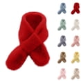 thumbnail image 1 of Lovzfmll Red Scarf for Boys Girls, Ultra-Soft Plush Cozy Warm Winter Cross Tie Neck Warmer for Toddler Kids 1-12 Years, 1 of 3