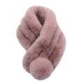 thumbnail image 1 of Lovzfmll Scarf for Women, Faux Fur Thickened Warm Winter Scarfs Wraps with Pom-Pom, Casual Soft Cute Plush Shawl Wraps, 1 of 3
