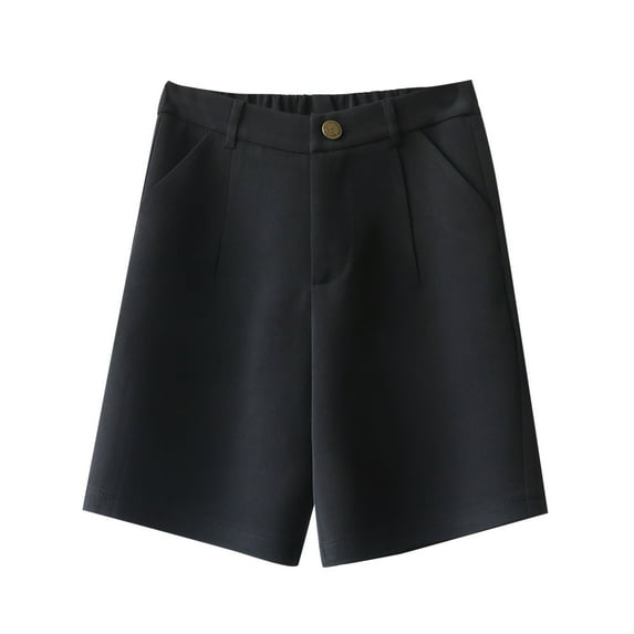 Lovzfmll Shorts for Women, Quick Drying Walking Daily Summer Loose and Comfortable Fashion Casual Drape Loose Solid Color Suit Lightweight Women Short Pants Dull Black 2XL
