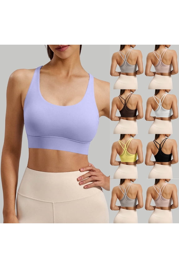 Summer Short-Sleeve Sports Bra with Underwire Elastic Slim-Fitting Gathered Yoga Wear Racerback Camisole for Women, Soft Top Coffee, M