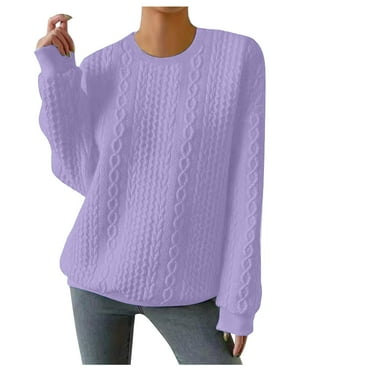 Lovzfmll Sweatshirt for Women Oversized Round Neck Fall Winter Casual Quilted Long Sleeve Warm Drawstring Pocketed Pullover Blouse