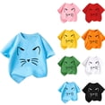 thumbnail image 1 of Lovzfmll T-Shirts for Boys & Girls, Cat Print Short Sleeve Tee, Casual Loose Fit Pullover Graphic Tees for Toddler 2-4 Years, 1 of 8