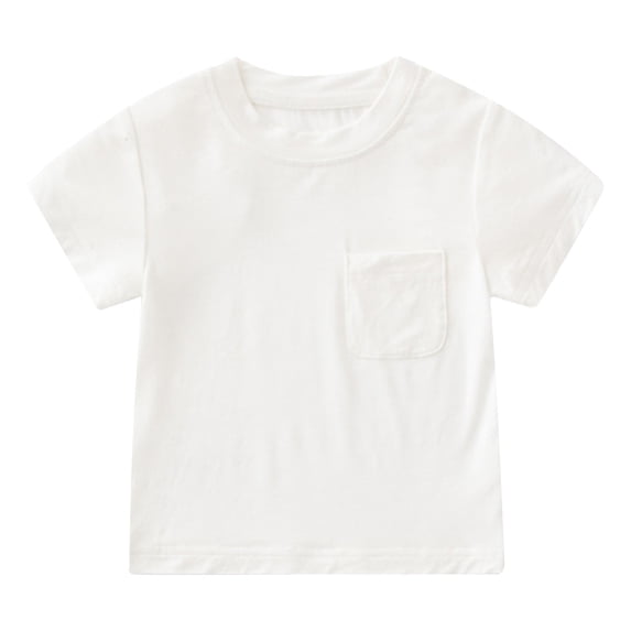 Lovzfmll T-Shirts for Boys & Girls, Lightweight Short Sleeve Tee, Casual Loose Fit Pullover Classic T-Shirt for Infant 3-6 Months