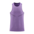 thumbnail image 1 of Lovzfmll Tank Tops Men, Men's Sport Tank Tops for Bodybuilding Gym Shirts Men Oversized Athletic Workout Round Neck Fashion Summer Solid Color Sleevless Casual Sport Permeability Tank Top Purple 2XL, 1 of 4