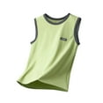 thumbnail image 1 of Lovzfmll Teen Boy's Tank Tops, Solid Color Wide Strap Sleeveless Tee, Casual Loose Fit Pullover Graphic Tees for 12-13 Years, 1 of 6