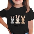 thumbnail image 1 of Lovzfmll Teen Girl's T-Shirts, Easter Print Short Sleeve Tee, Casual Loose Fit Pullover Graphic Tees for 14-15 Years, 1 of 9