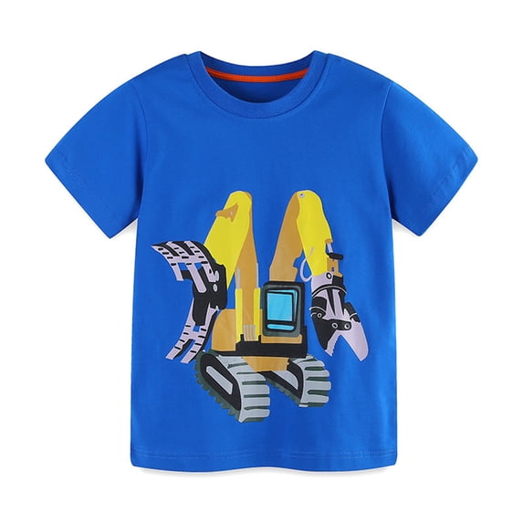 Lovzfmll Toddler Boy's T-Shirts, Graphic Print Short Sleeve Tee, Casual Loose Fit Pullover Graphic Tees for 1-2 Years