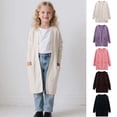 thumbnail image 1 of Lovzfmll Toddler Girls Long Knit Cardigan, Oversized Fit with Pockets, Ribbed Warm Winter Coat for Dressing Up for 9 Months - 7 Years, 1 of 9