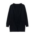 thumbnail image 1 of Lovzfmll Toddler Girls Long Knit Cardigan, Oversized Fit with Pockets, Ribbed Warm Winter Coat for Dressing Up for 9 Months - 7 Years, 1 of 9