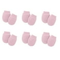thumbnail image 1 of Lovzfmll Toddler Mittens, Newborn Anti-Scratch Gloves, 6-Piece Set in Solid Colors, Soft Cotton Protective Gloves for Newborns 0-12 Months, Pink, 1 of 2
