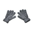 thumbnail image 1 of Lovzfmll Toddler Plush Mittens, Kids's Solid Color Winter Gloves, Fleece Lined Comfortable Warm Handwear for Ages 5-11 Years, Gray, 1 of 2