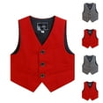 thumbnail image 1 of Lovzfmll Toddlers Kids Boys Suit Vest, Open Front Button Design, Formal Casual Warm Winter Wear for Toddlers for 2-8 Years, 1 of 4