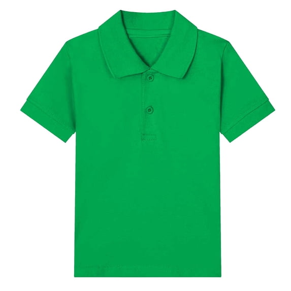 Lovzfmll Tops for Boys & Girls, Solid Color Short Sleeve Golf Shirt, Casual Loose Fit Pullover Button Down Collar Blouses for Toddler 2-3 Years
