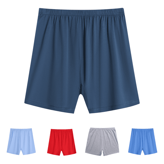 Lovzfmll Underwear High Waist Cotton Boxers, Unisex Solid Color Breathable Underpants, Plus Size Comfort Relaxed Fit