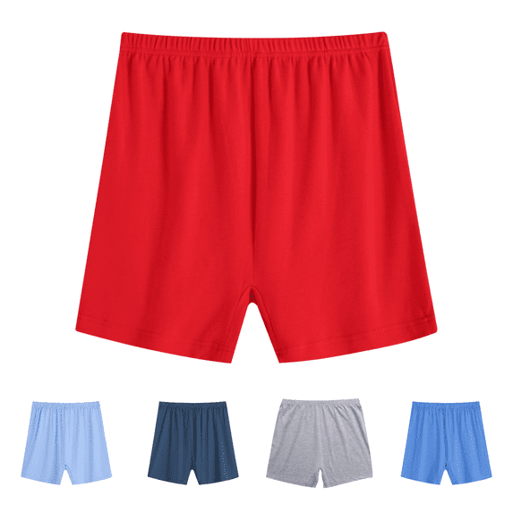Lovzfmll Underwear High Waist Cotton Boxers, Unisex Solid Color Breathable Underpants, Plus Size Comfort Relaxed Fit