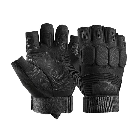 Lovzfmll Unisex Fingerless Riding Gloves, Outdoor Sports Gloves, Windproof Waterproof Thermal Half Finger for Enhanced Grip, Black