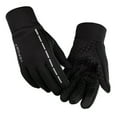 thumbnail image 1 of Lovzfmll Unisex Reflective Riding Gloves, Waterproof Windproof Winter Gloves with Zipper, Driving Skiing Outdoor Sports, Black, 1 of 6