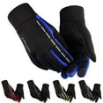 thumbnail image 1 of Lovzfmll Unisex Reflective Riding Gloves, Waterproof Windproof Winter Gloves with Zipper, Driving Skiing Outdoor Sports, Blue, 1 of 7