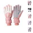 thumbnail image 1 of Lovzfmll Unisex Ski & Riding Gloves, Touchscreen Winter Gloves, Fleece Lined Windproof Outdoor Sports Handwear, Durable Exterior, Pink, 1 of 3