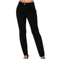 thumbnail image 1 of Lovzfmll Utility Pants for Women, Tailored Fit Cargo Trousers, Solid Color Casual Work Pants with Pockets Black, L, 1 of 6