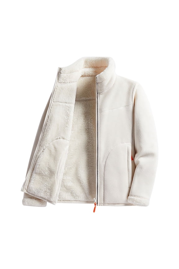 Winter Coats for Women, Reversible Coral Fleece Jacket, Sherpa Lined Open Front Cardigan, Winter Clothing