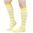 thumbnail image 1 of Lovzfmll Winter Striped Crew Socks for Women, Mid-Calf Knit Warm Thermal Stretchable Casual Socks for Everyday Wear, 1 of 3