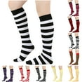 thumbnail image 1 of Lovzfmll Winter Striped Crew Socks for Women, Mid-Calf Knit Warm Thermal Stretchable Casual Socks for Everyday Wear, 1 of 4