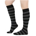 thumbnail image 1 of Lovzfmll Winter Striped Crew Socks for Women, Mid-Calf Knit Warm Thermal Stretchable Casual Socks for Everyday Wear, 1 of 3